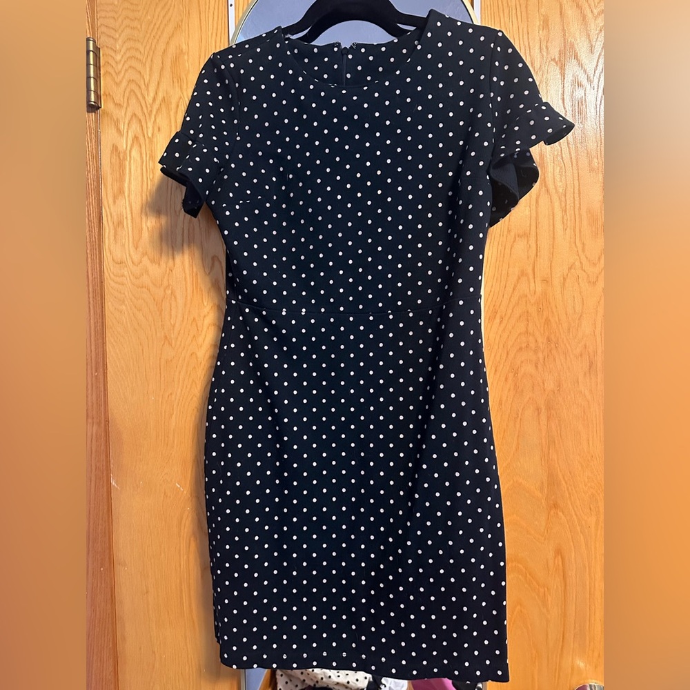 Old Navy Elegant Black Polka Dot Dress